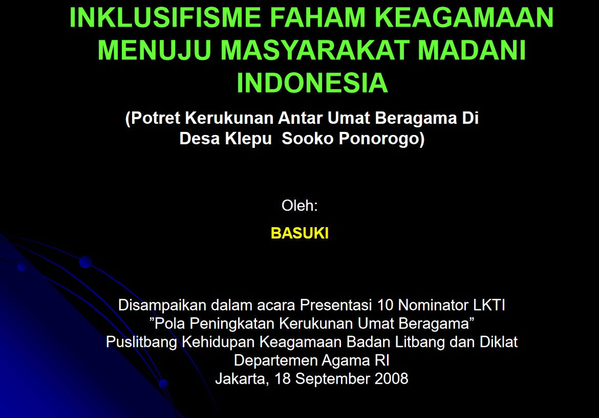 Read more about the article Inklusifisme Faham Keagamaan Menuju Masyarakat Madani Indonesia